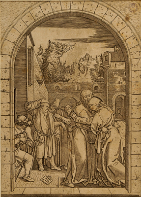 Raimondi Marcantonio - Incontro di Sant'Anna e San Gioacchino alla porta aurea (dalla serie: Vita della Vergine)